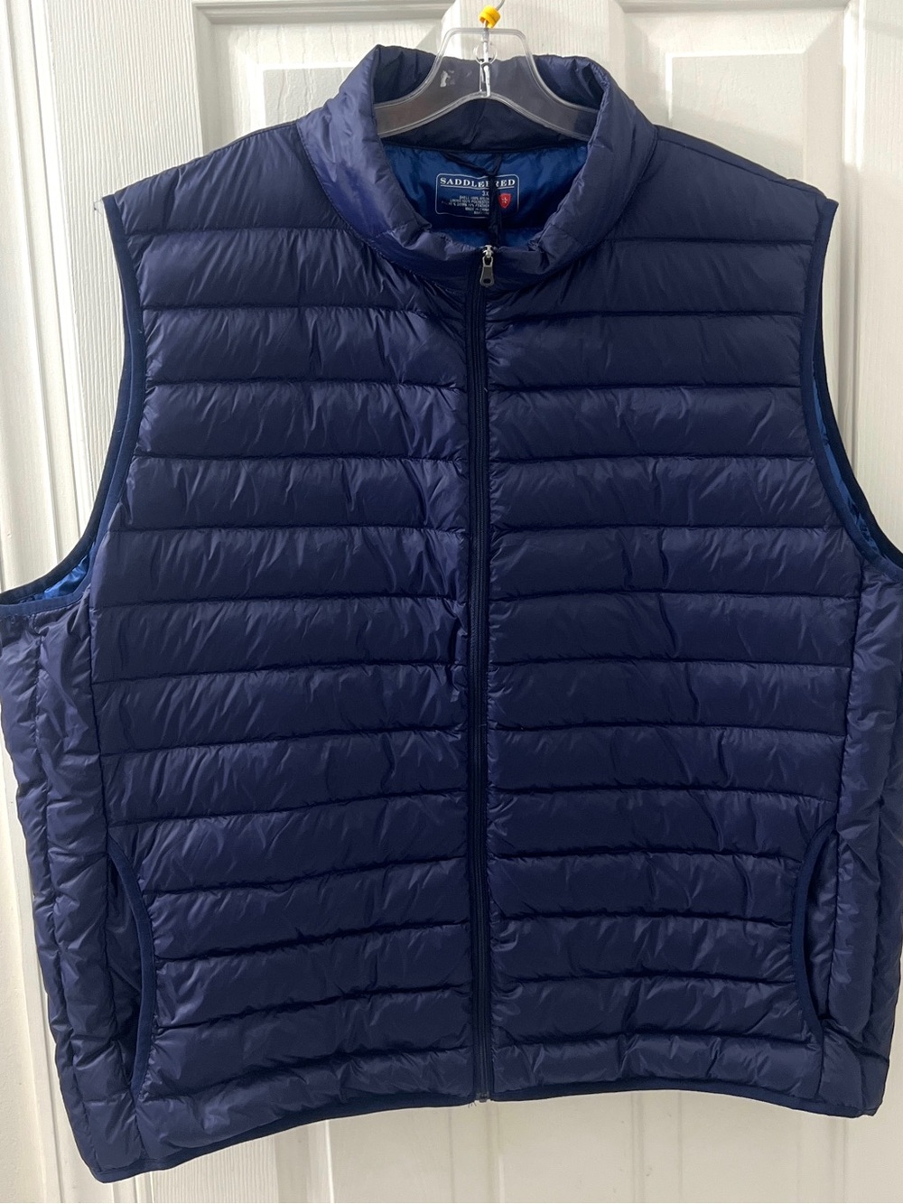 Saddlebred Men’s Navy Blue Down Insulated Packable Zip Vest Sz 3X Lightweight